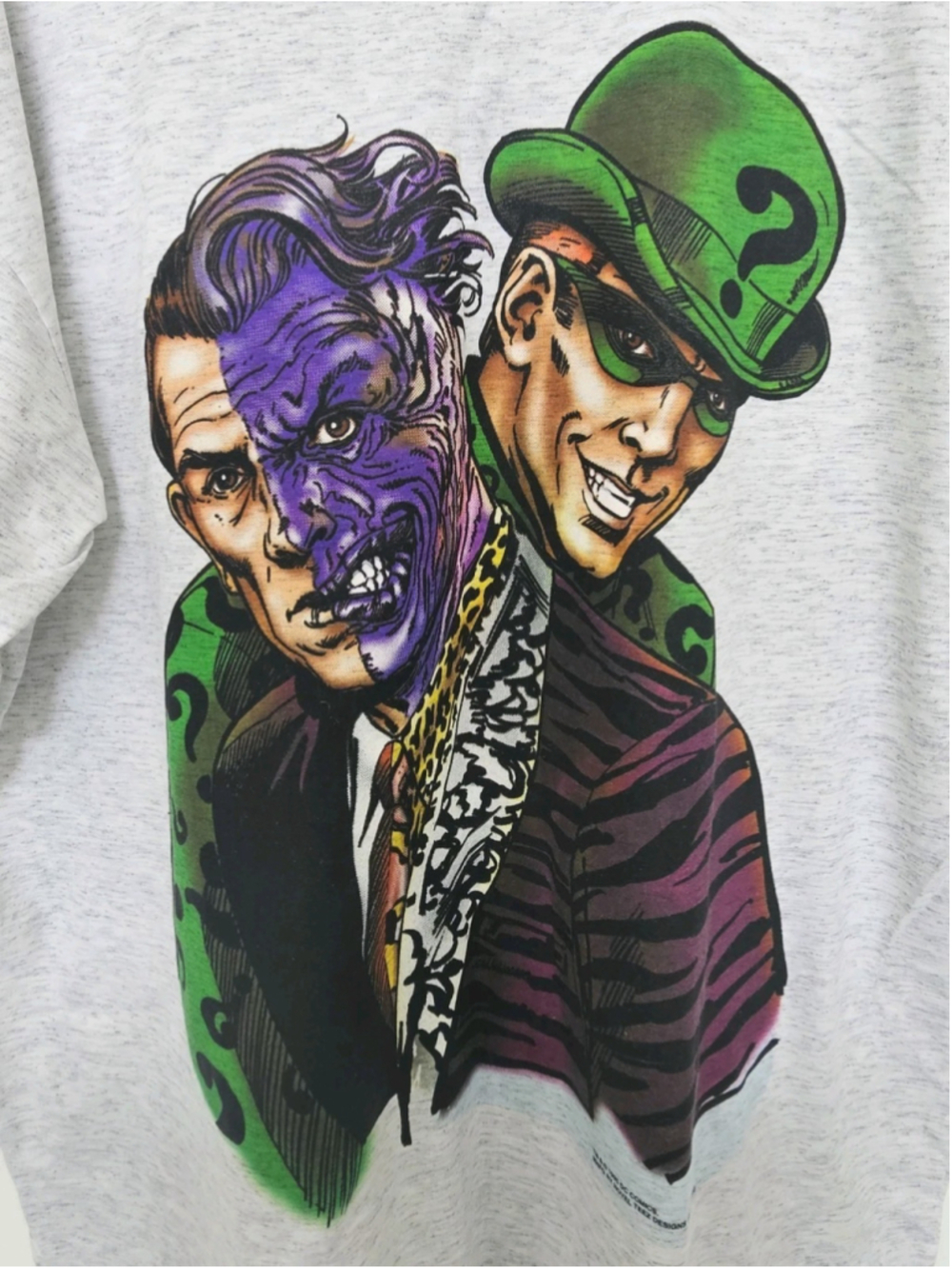 Batman Forever Riddler Jim Carrey & Two Face Vintage 1995 T-Shirt DC Comics RARE - Picture 3 of 16
